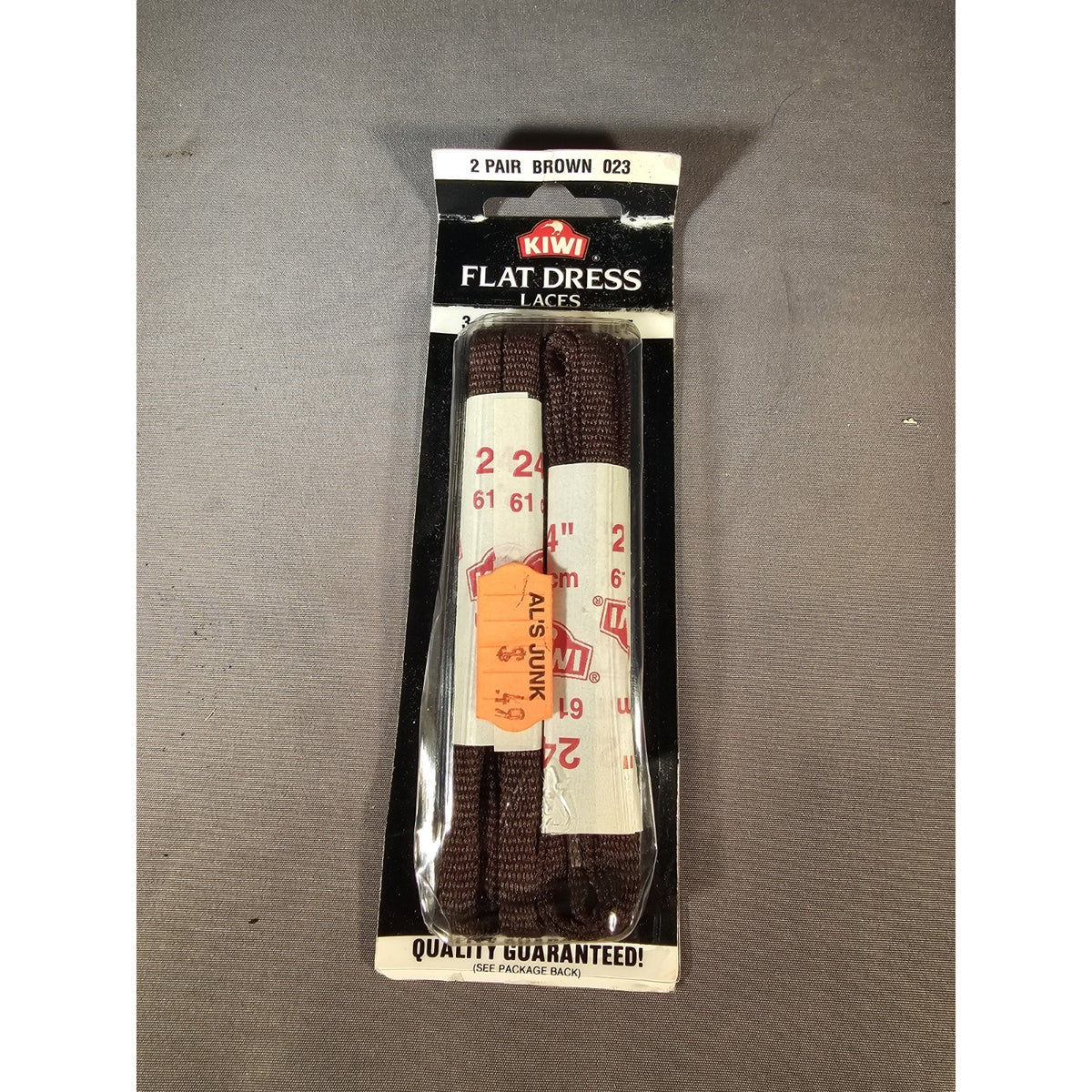 NOS/Vintage Kiwi Brown 023 2-Pair Flat Dress 24" Laces - 3-4 Eyelets per Side