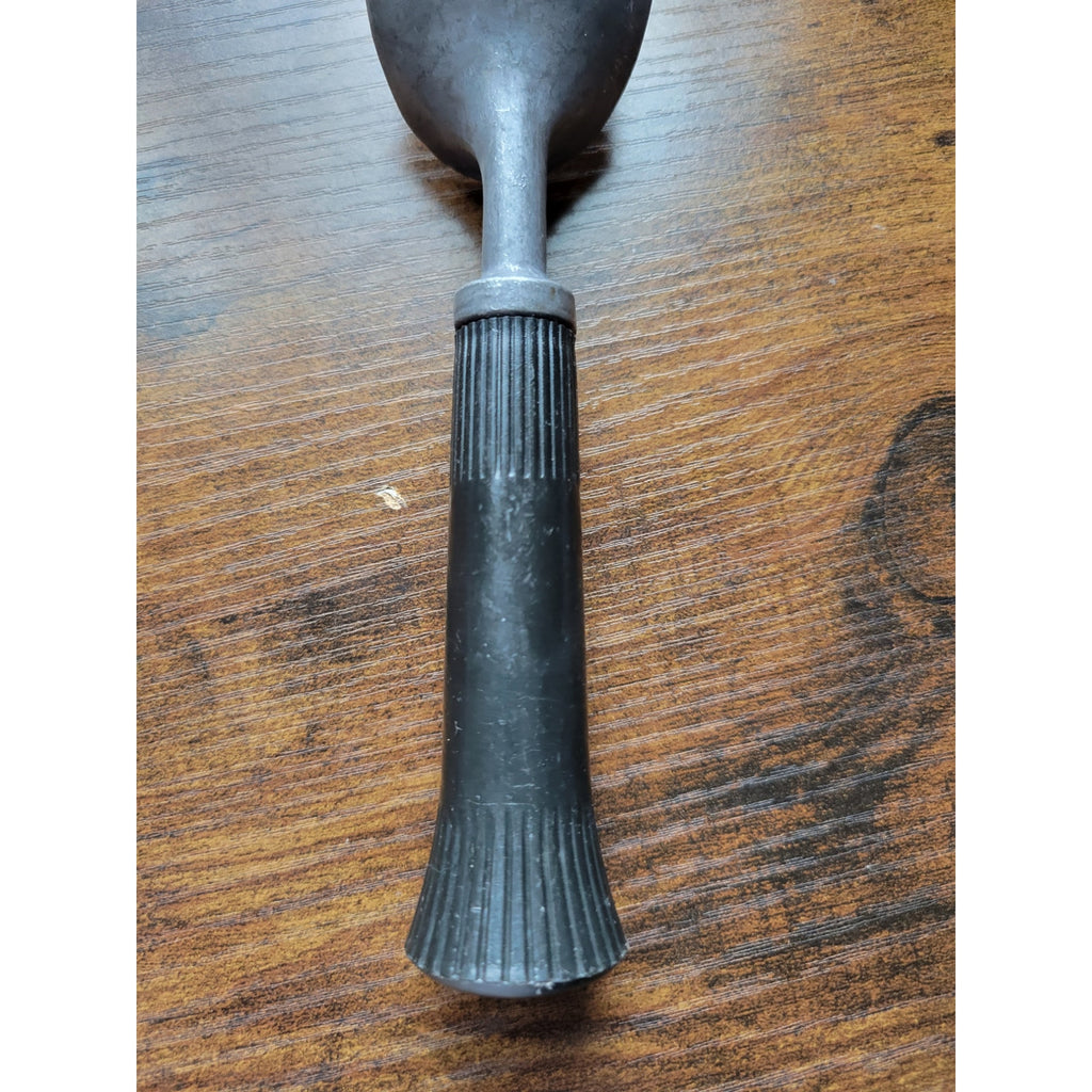 Vintage Aluminum Metal Ice Cream Scoop w/Black Plastic Handle