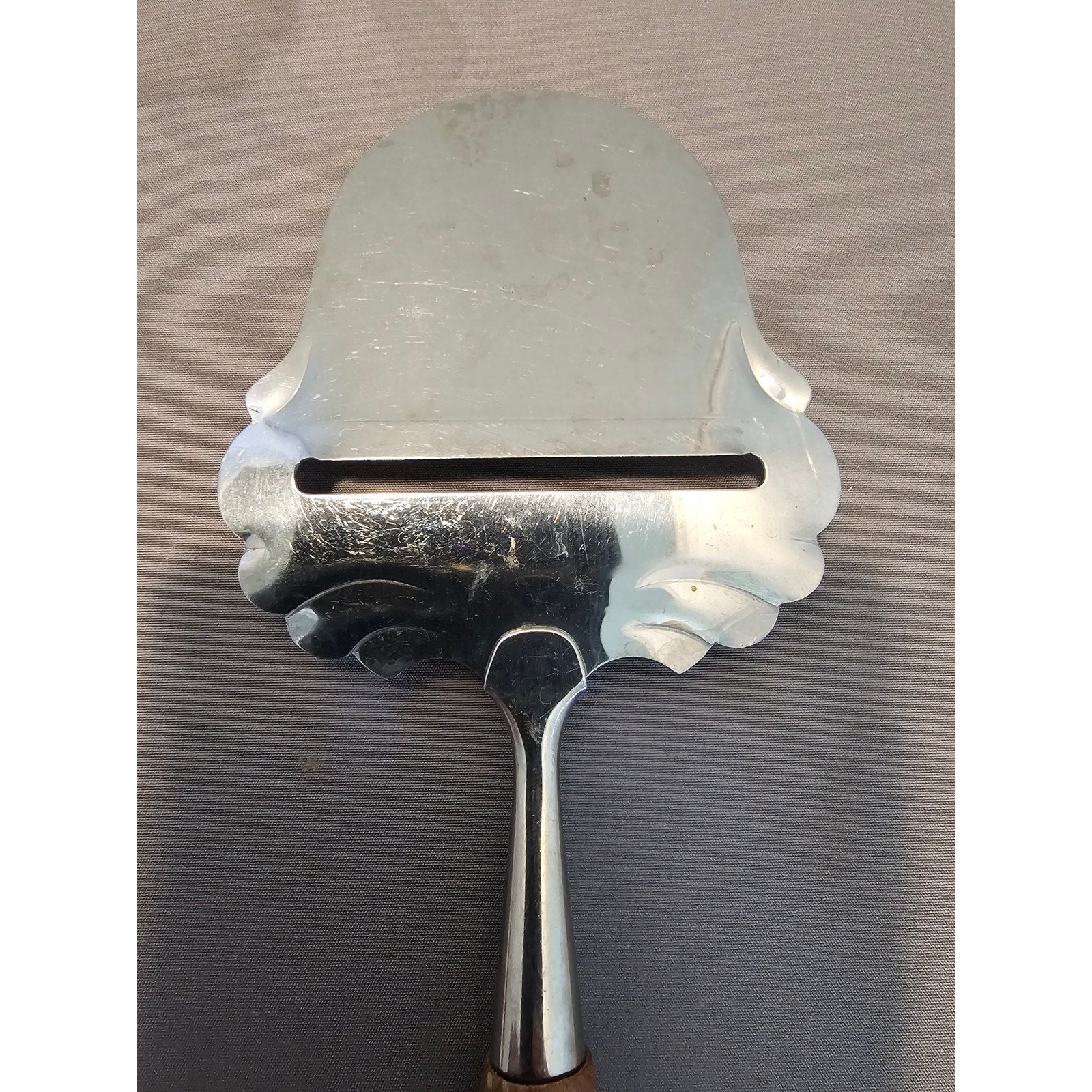 Vintage SPAR Norge Stainless Steel Cheese Slicer/Server - Wood Handle - Norway