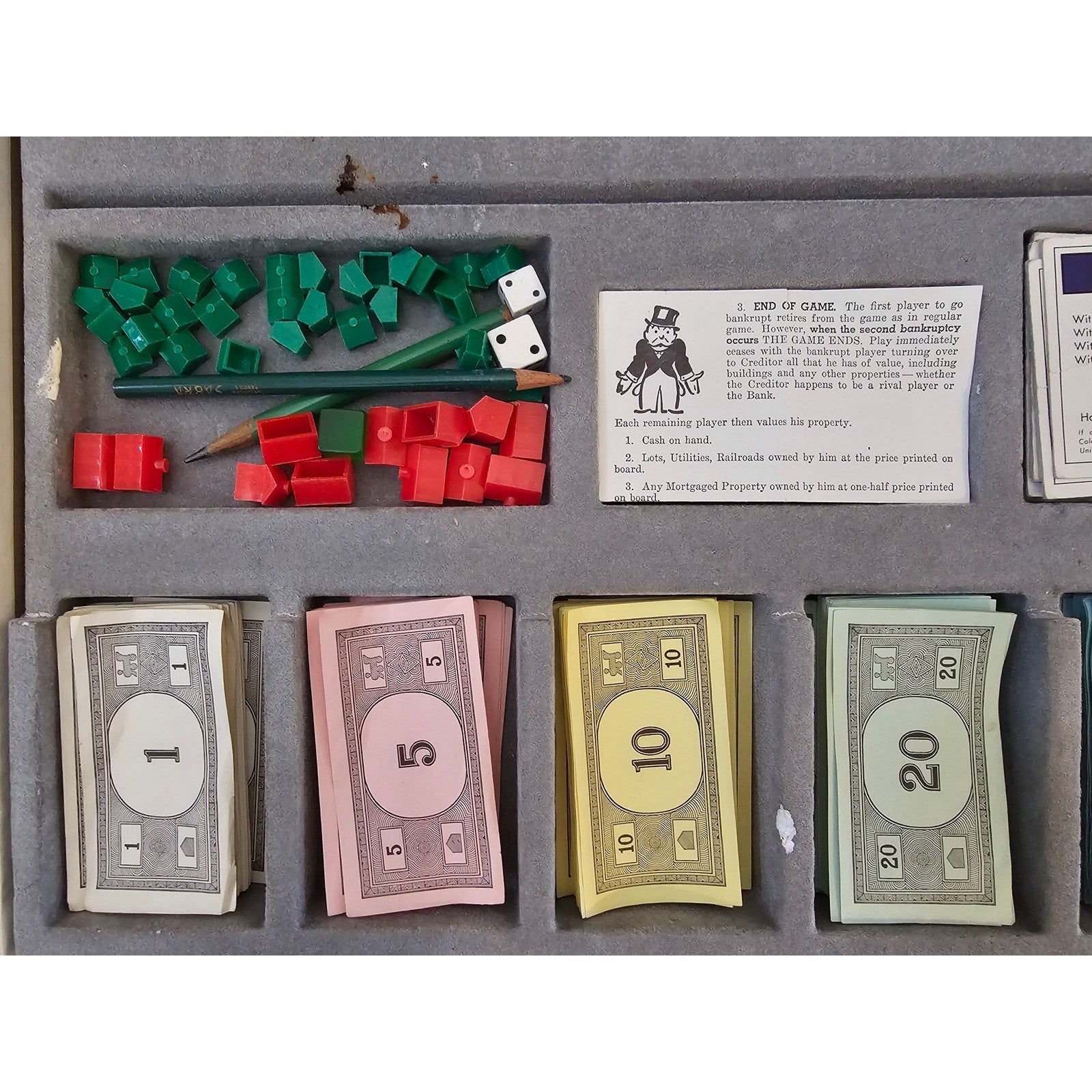 Vintage 1964 Monopoly Game Parker Bros - Big Red Box - Complete - One Owner!