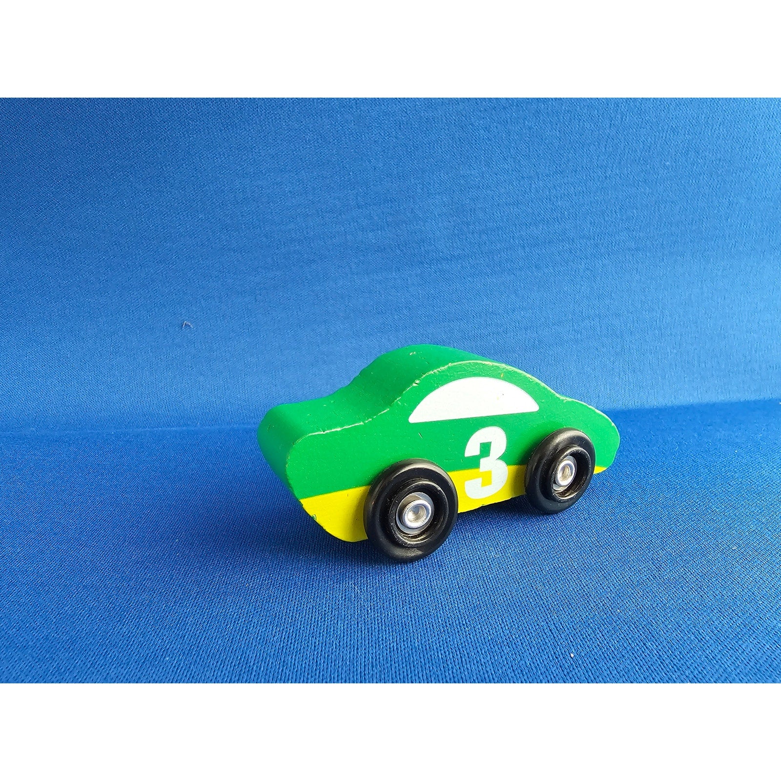 Melissa & Doug GH21115 - Green #3 Toy Wood Race Car