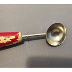 Vintage A&J Ekco Red Wood Handled Double Ended Melon Baller - Made in USA