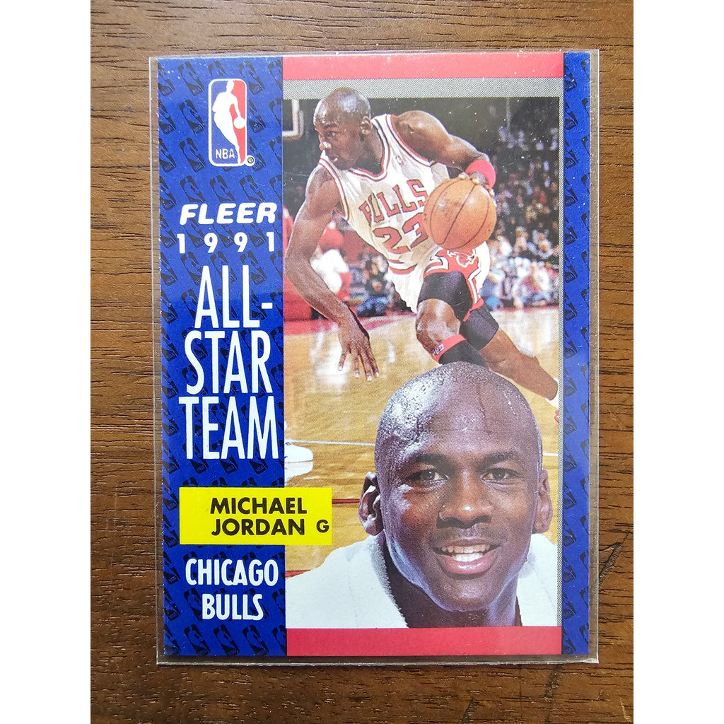 Michael Jordan 1991-1992 Fleer #211 - All Star - Chicago Bulls - Fresh Pull