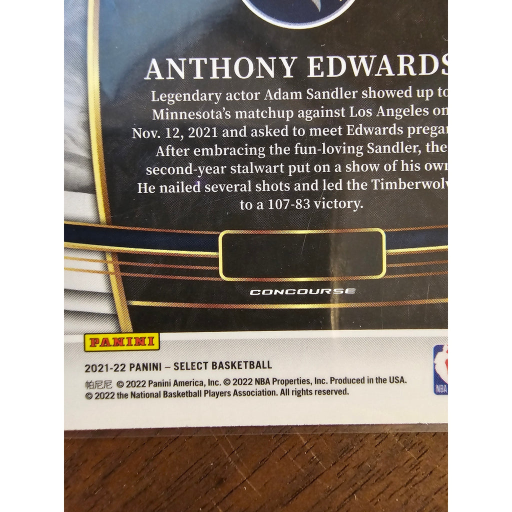 Anthony Edwards 2021-22 Panini Select Concourse #49 - Minnesota Timberwolves