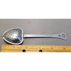 Heart Shaped Silver Tea Spoon - 5-1/2" long - used