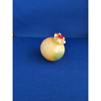 Vintage Alabaster Marble Carved Stone Fruit - Small 2-1/2" tall - Red/Yellow