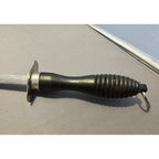 11-1/2" Black Plastic Handle Stainless Steel Knife Sharpener - Very Good