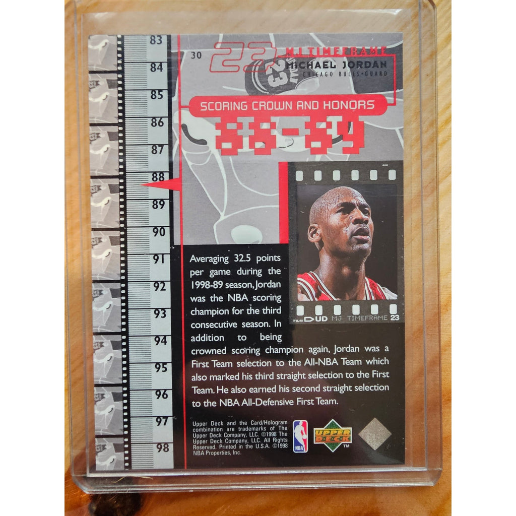 Michael Jordan 1998 Upper Deck Timeframe 23 #30 - Chicago Bulls - 88-89 - NBA