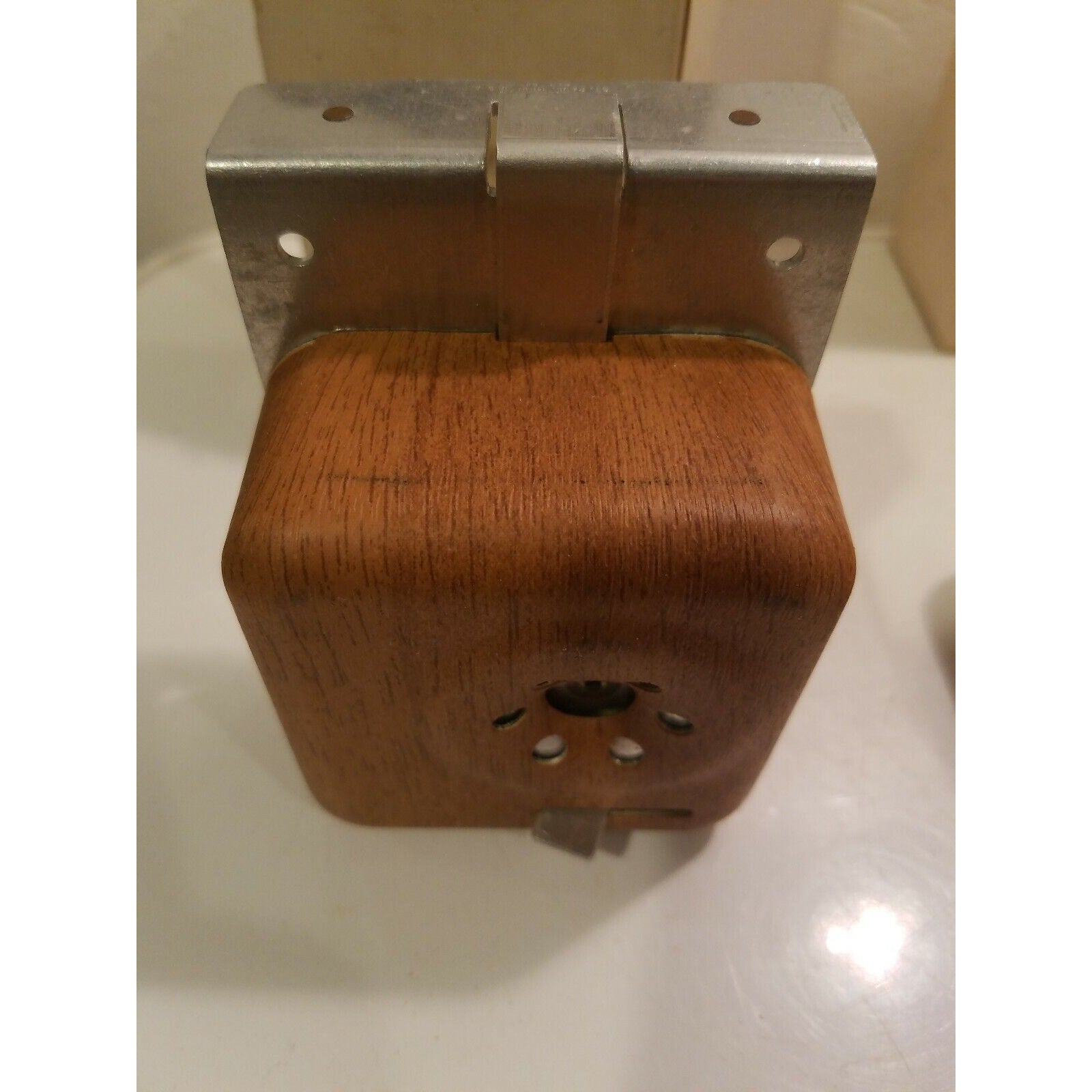 Vintage Wood Look Mechanical Door Alarm - Battery Powered - Lot of 2