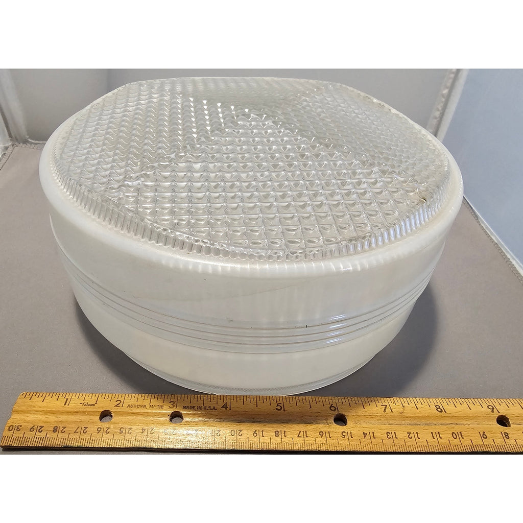 Vintage Art Deco 8" Diameter Ceiling Light Fixture Frosted Shade/Globe/Lens