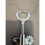 Franmara Silver Corkscrew Wine Bottle Opener w/Fins - Push Down - Used - Italy