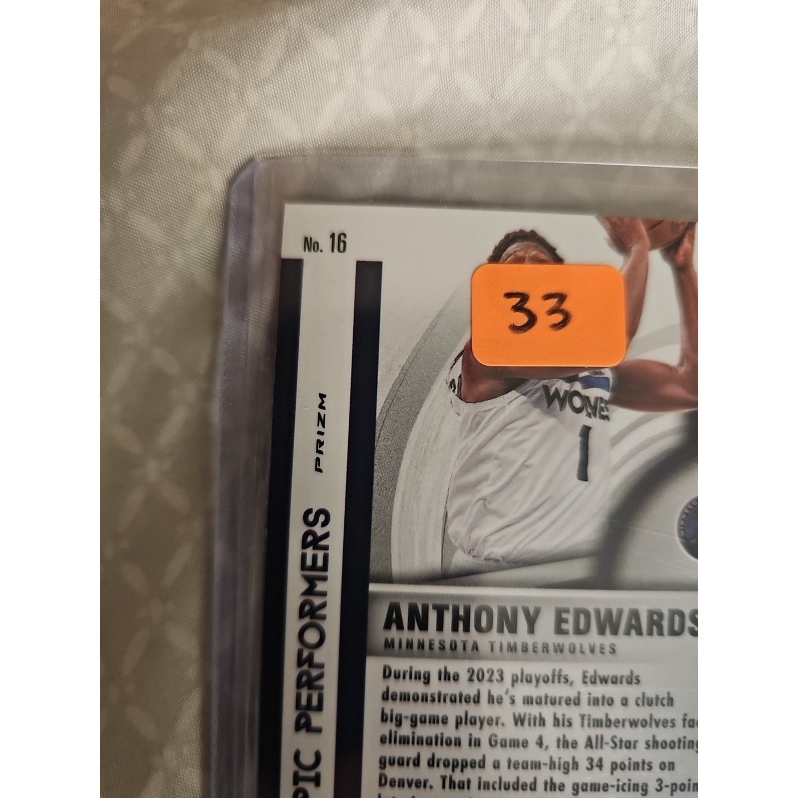 Anthony Edwards 2022-23 Panini Mosaic #16 - Epic Performers - Green Prizm