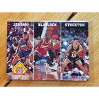 Michael Jordan 1993-1994 NBA Hoops #289 - League Leaders Steals - Stockton