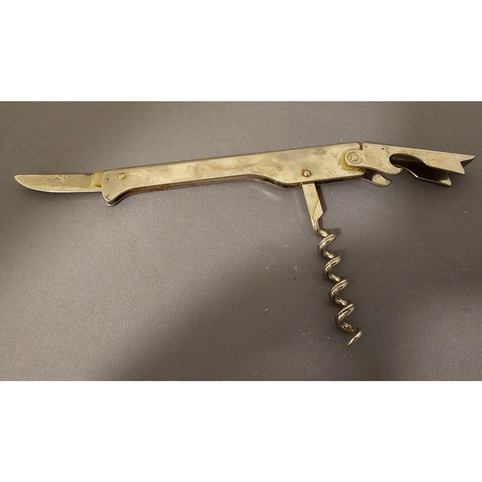 Vintage Franmara Beer and Wine Bottle Corkscrew Opener - 4-1/2" long - Italy