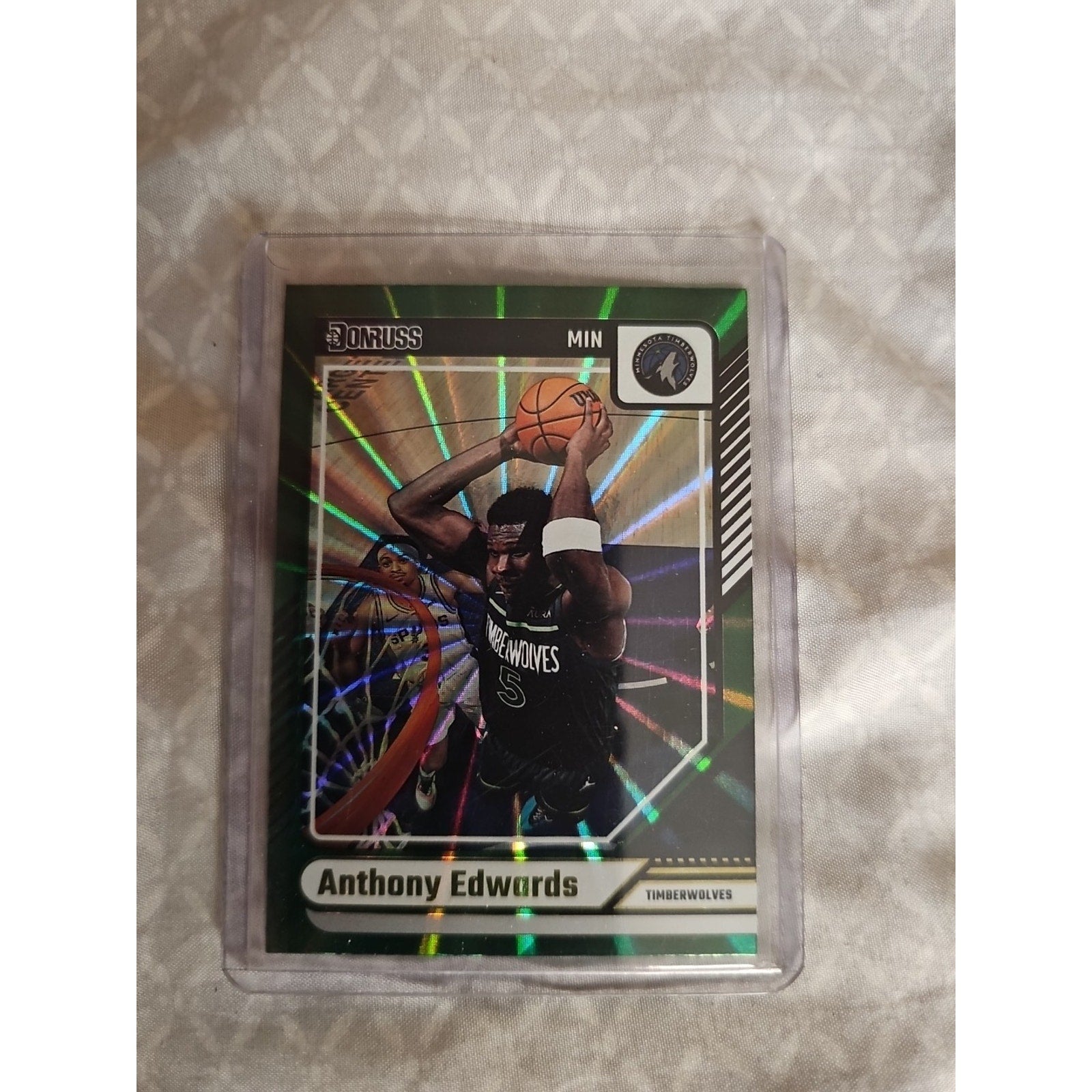 Anthony Edwards 2024-25 Donruss #165 - Halo Green Lazer - Minnesota - s/p