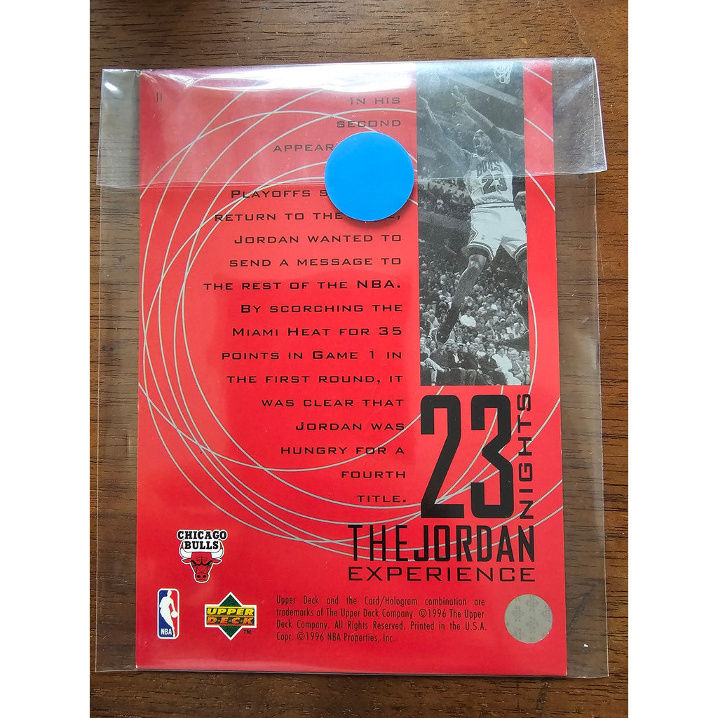 Michael Jordan 1996 Upper Deck 23 Nights #11 - Jordan Experience - NBA - Jumbo
