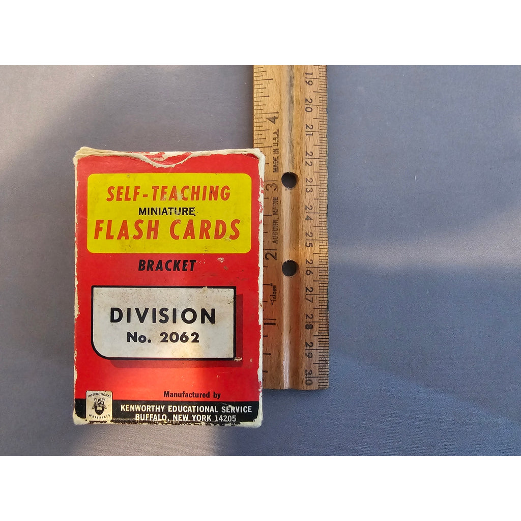 Vintage Kenworthy Miniature Math Flash Cards - Division #2062 - Self Teaching