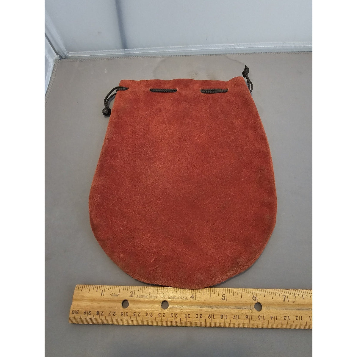 Vintage/1965 NOS Red Dart Mfg RP-79 -Heavy Duty Suede Reel Pouch w/Drawstring