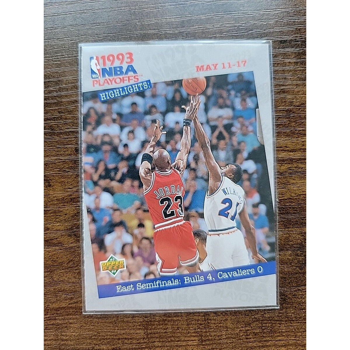 Michael Jordan 1993-1994 Upper Deck #187 - NBA Playoffs Highlights May 11-17