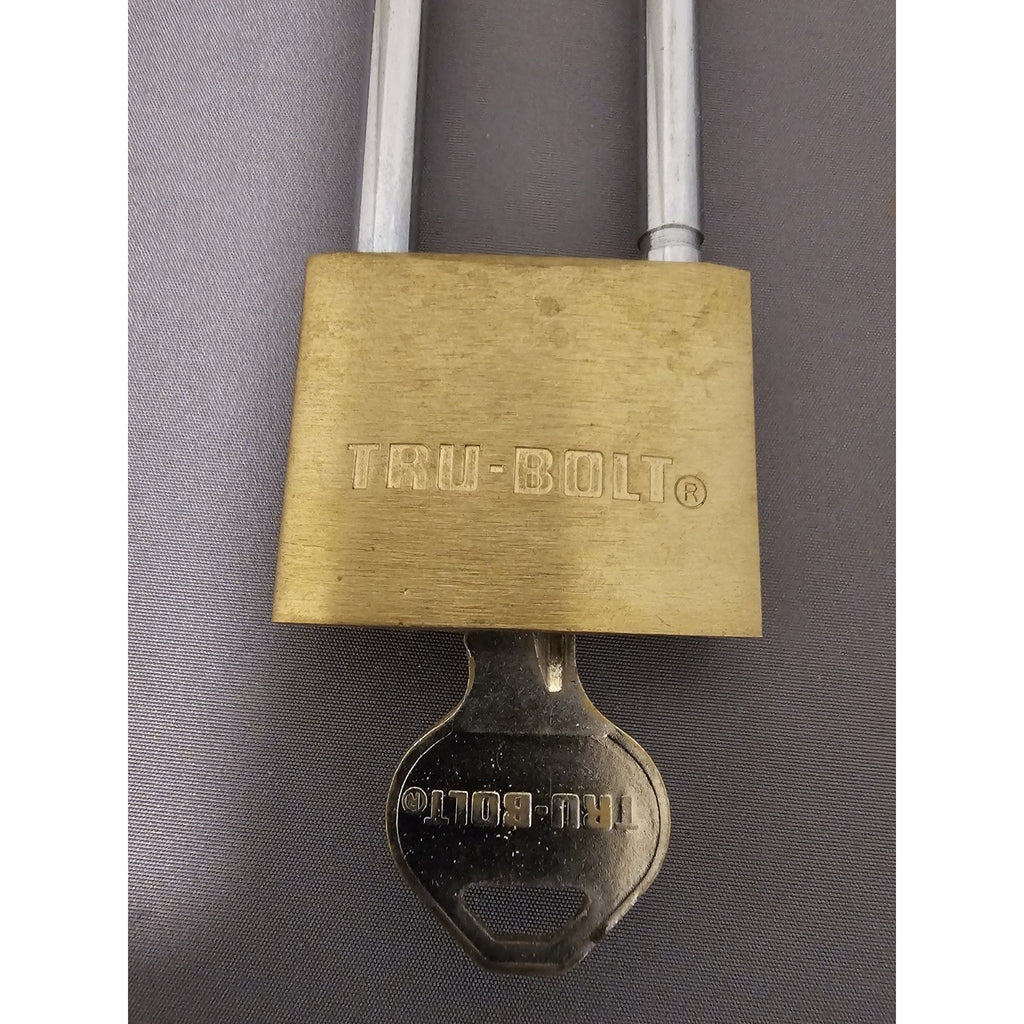 Vintage Tru-Bolt Brass 2-3/4" Longneck Padlock w/Key