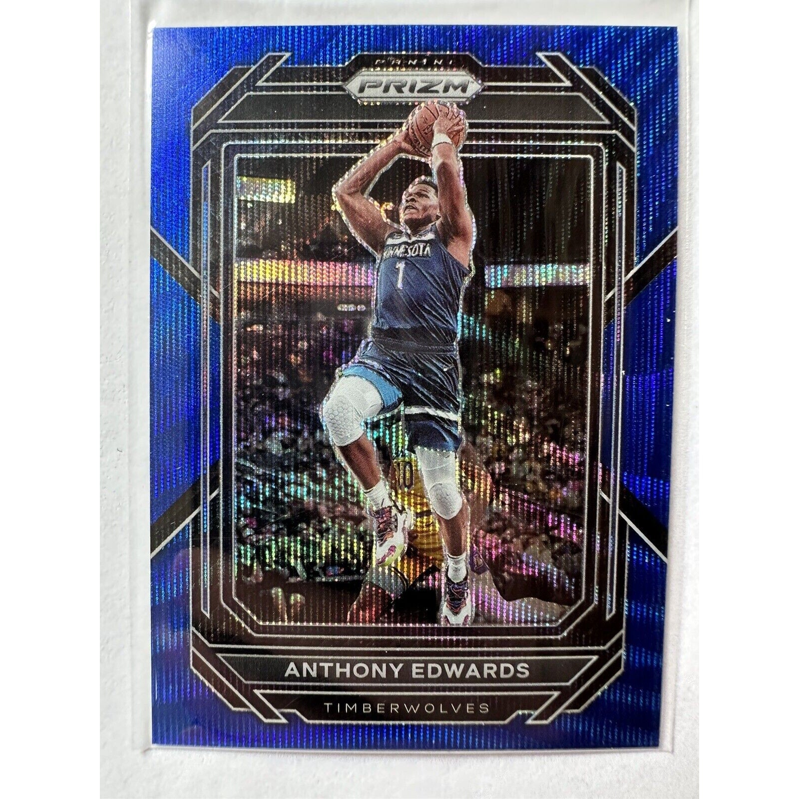 Anthony Edwards 2022-23 Panini Prizm #56 - Asia Blue Wave - Timberwolves - NBA
