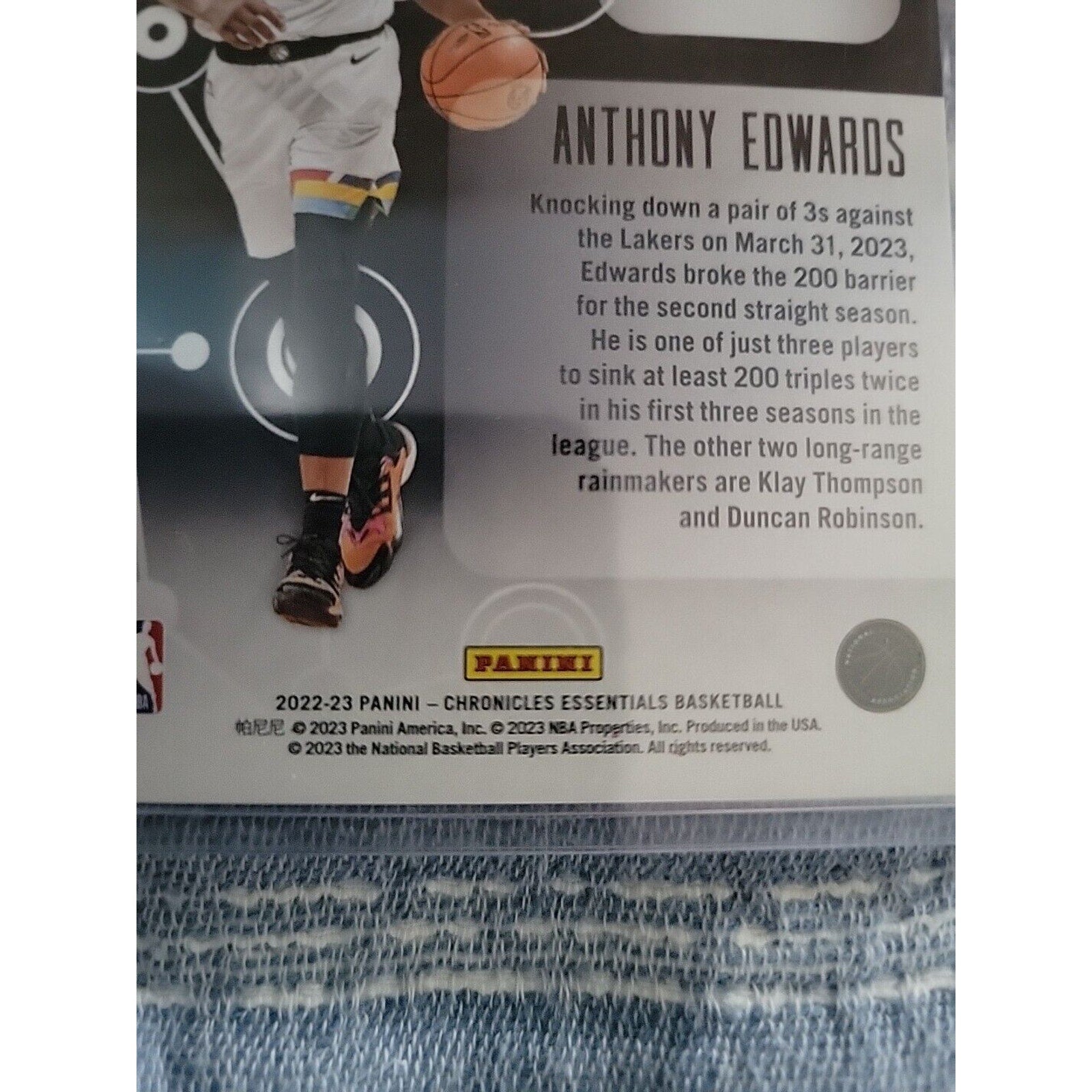 Anthony Edwards 2022-23 Panini Chronicles #229 - Orange Essentials s/n 75/75