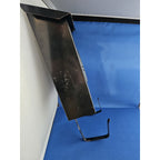 Vintage Black Metal Wall Mount Mailbox w/Emblem and Newspaper Rack Hooks