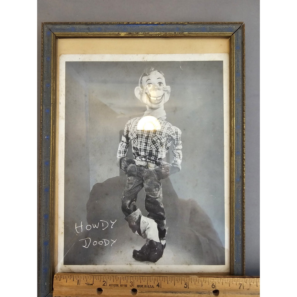 Vintage Framed Howdy Doody "Signed" Black and White Photo - 6-3/4" x 8-1/2"