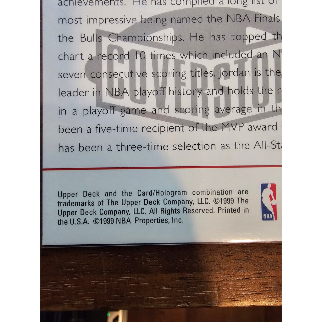 Michael Jordan 1999 Upper Deck #C21 - NBA Inside Stuff Cover - MJ Retires -Jumbo