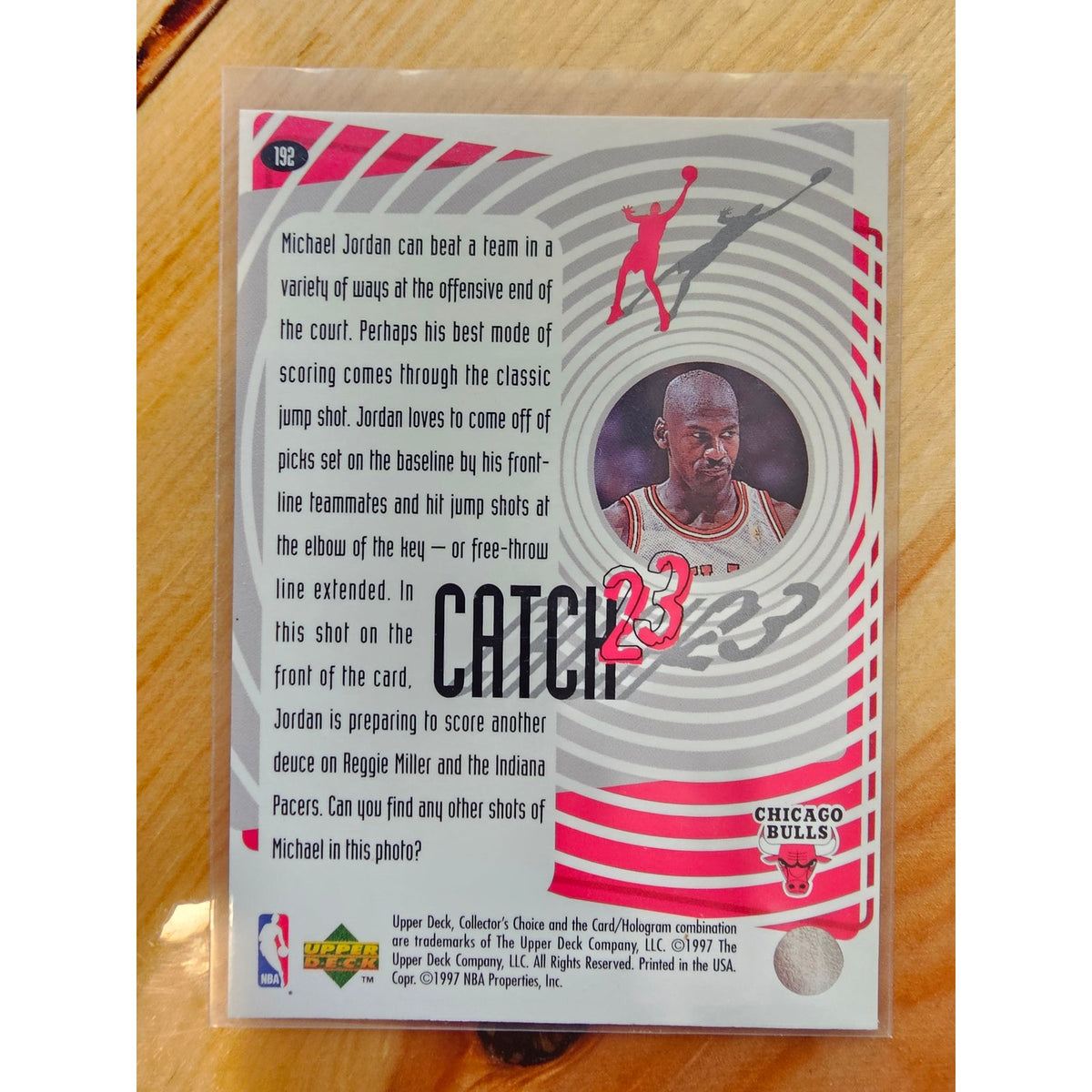 Michael Jordan 1997-1998 Upper Deck Catch 23 #192 - Chicago Bulls - NBA