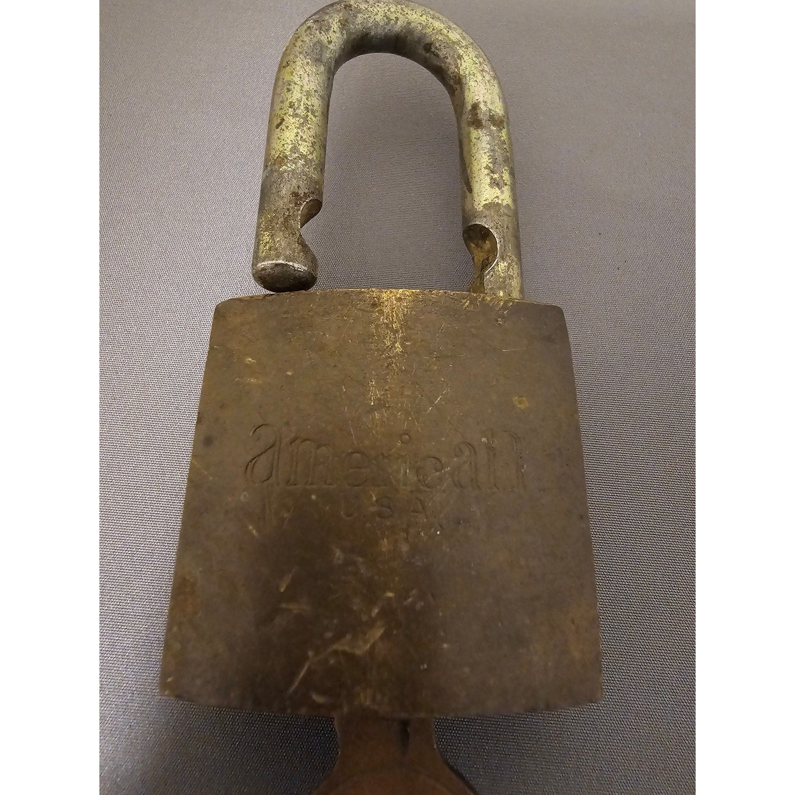 Vintage American/Americall 2080 Brass Padlock w/Junkunc Bros Key - 2" - works
