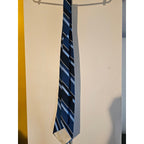 Vintage Custom Cravatieur WPL-10580 Men's Necktie - Blue w/Stripes - 53-1/2"
