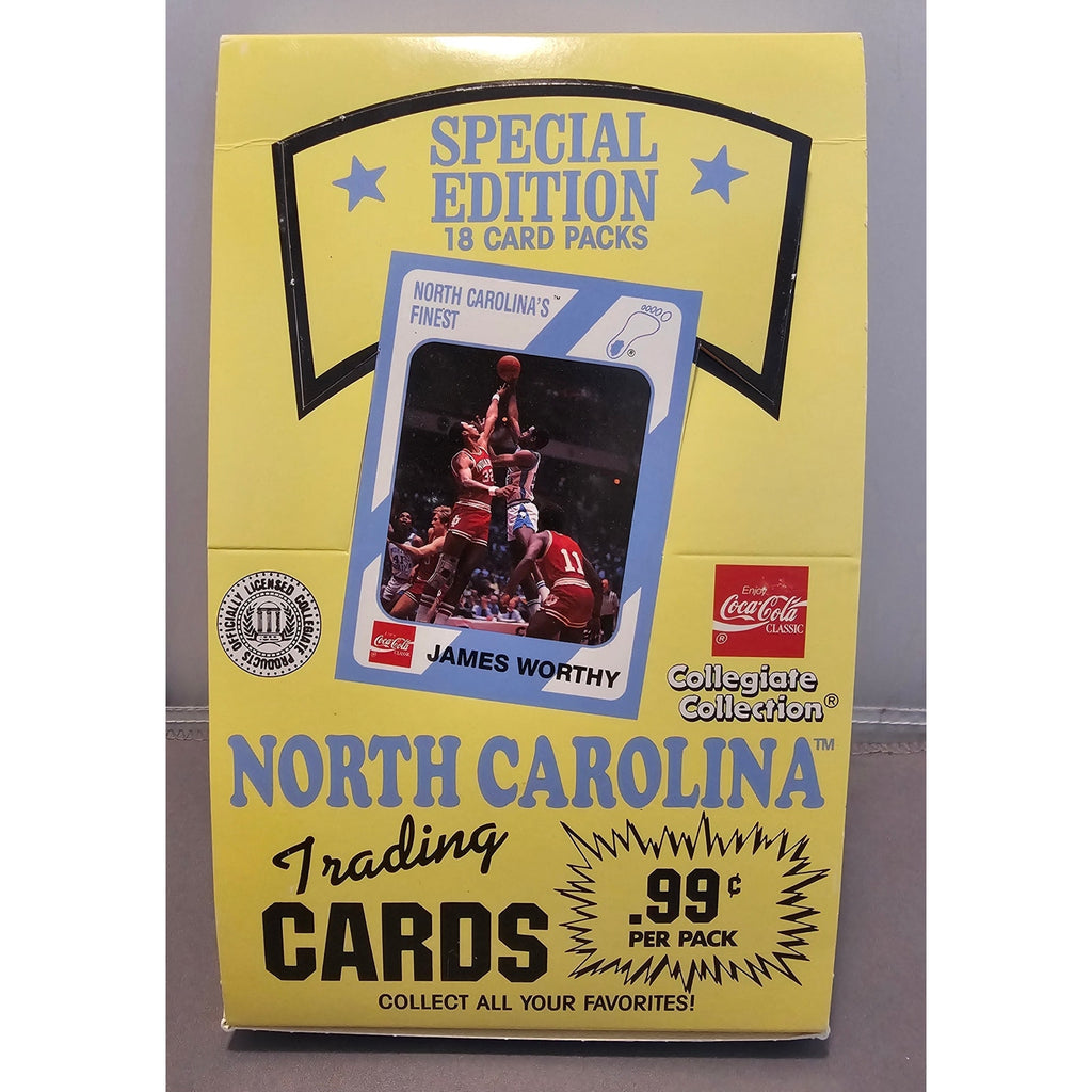 EMPTY 1989 North Carolina First Edition Trading Cards Box w/James Worthy Cover