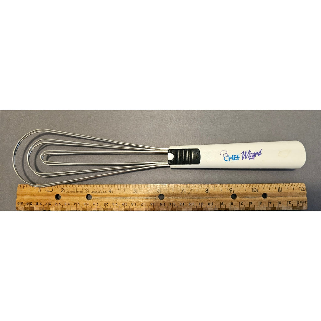 White Chef Wizard - Flipper/Tongs/Whisk for Fish, Deep Frying - Locks