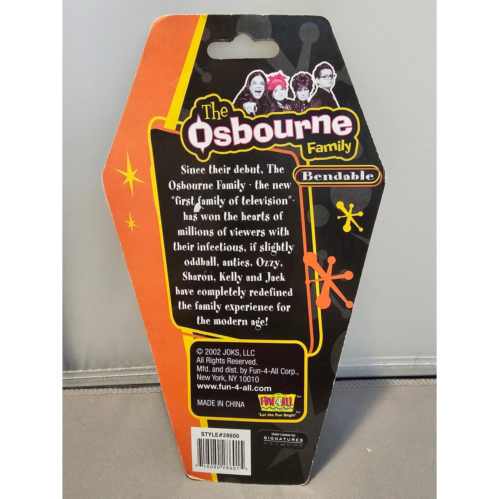 2002 The Osbourne Family Bendable Ozzy #28600 - Joks Fun4All - Factory Sealed