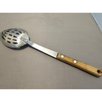 Vintage Maid off Honor Stainess Steel Slotted Serving Spoon w/Wood Handle - USA