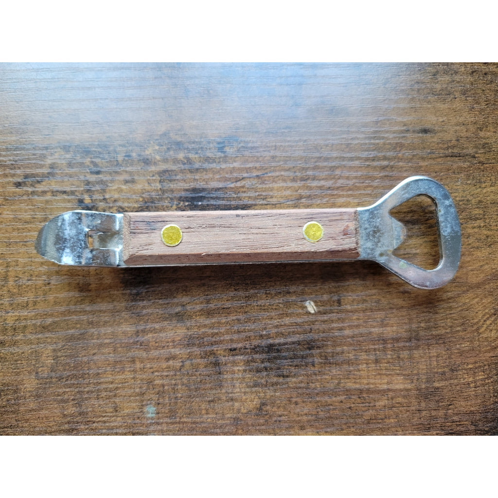 Vintage Mid-Century Can/Bottle Opener w/Wood Handle