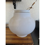 Vintage Flush Mount Ceiling Light Shade - 8" Diameter Frosted Glass Globe