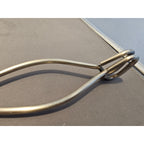 Vintage Ekco 10-1/2" Red Rubber Handle Stainless Steel Tongs - USA
