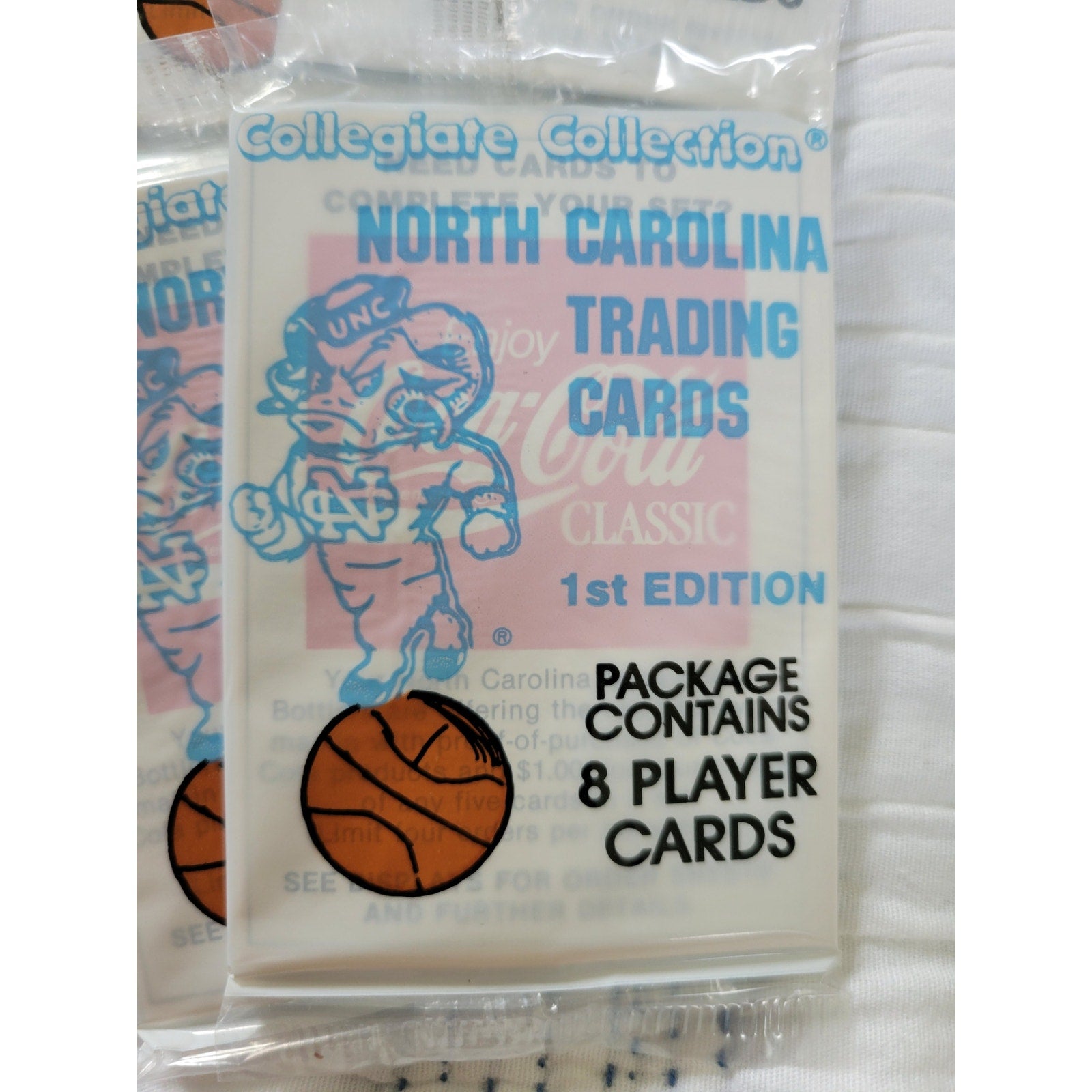 Lot of (5) 1989 Collegiate Collection - North Carolina Finest 1st - 8 Card Packs