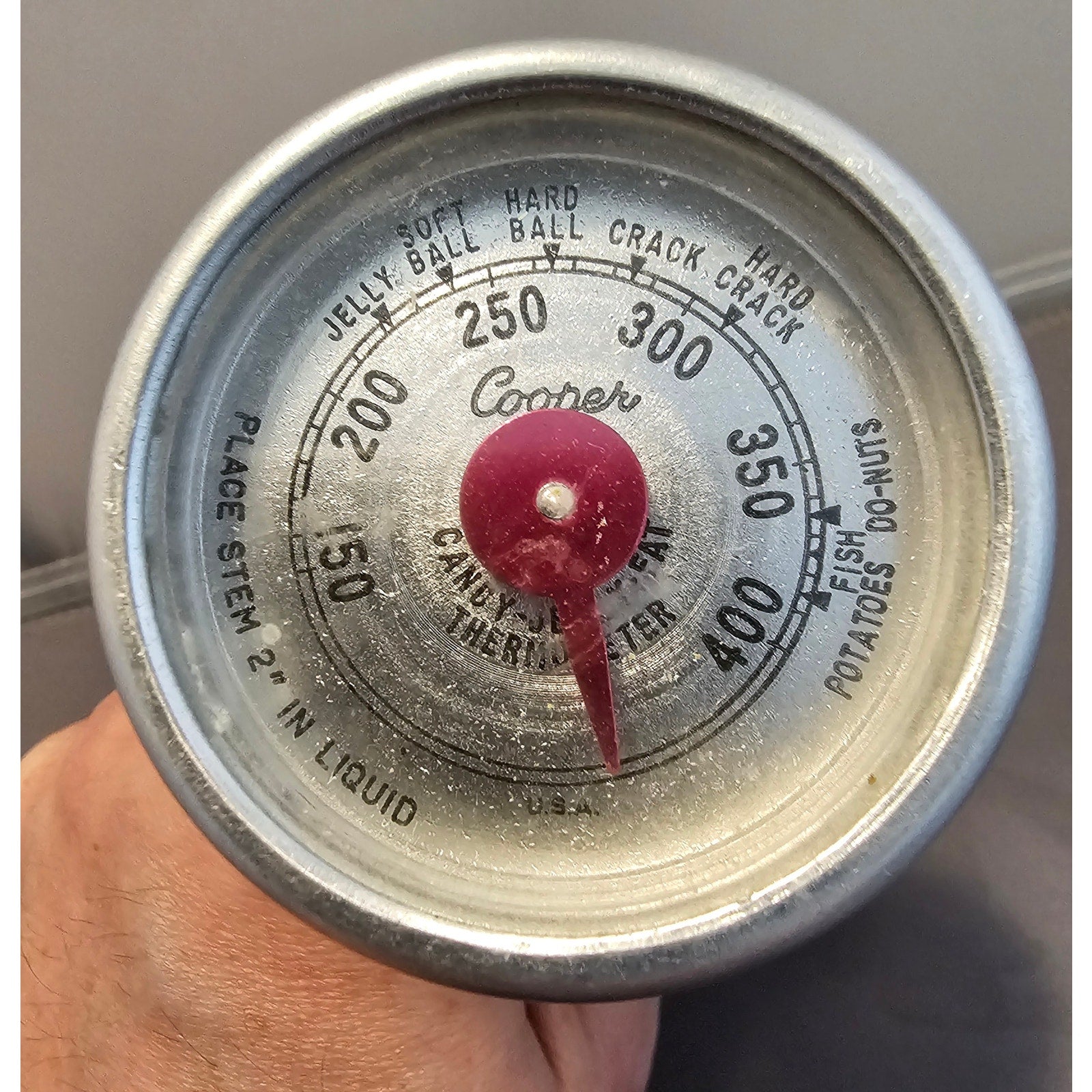 Vintage Cooper Candy/Jelly/Fat Deep Frying Thermometer - USA