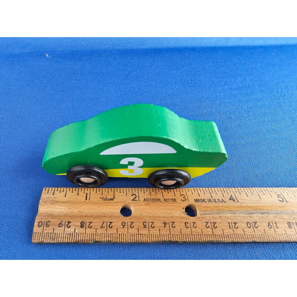 Melissa & Doug GH21115 - Green #3 Toy Wood Race Car