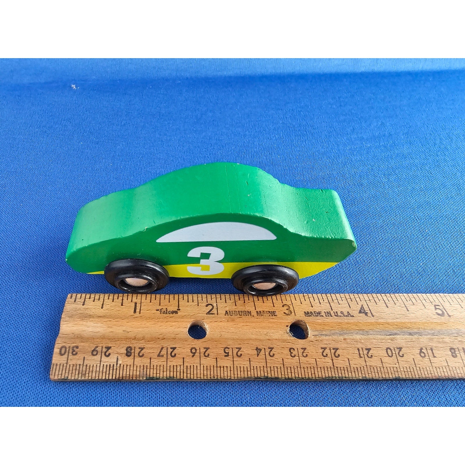 Melissa & Doug GH21115 - Green #3 Toy Wood Race Car