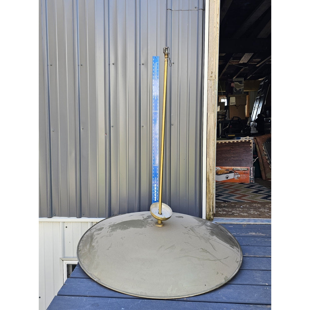 Vintage Large (36" Diameter) Gold Hanging Pendant "UFO" Light Fixture
