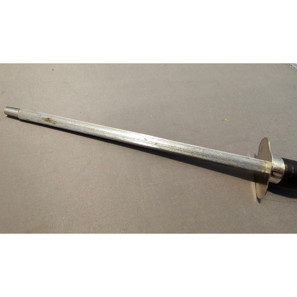 11-1/2" Black Plastic Handle Stainless Steel Knife Sharpener - Very Good