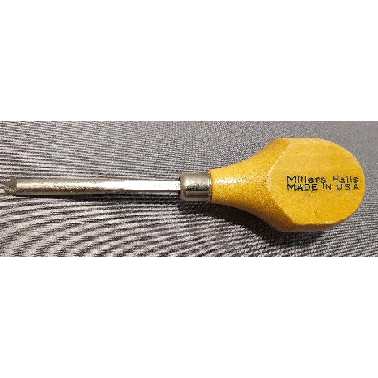 Vintage 5" Millers Falls Carving Tool Chisel w/large wood handle - Made in USA