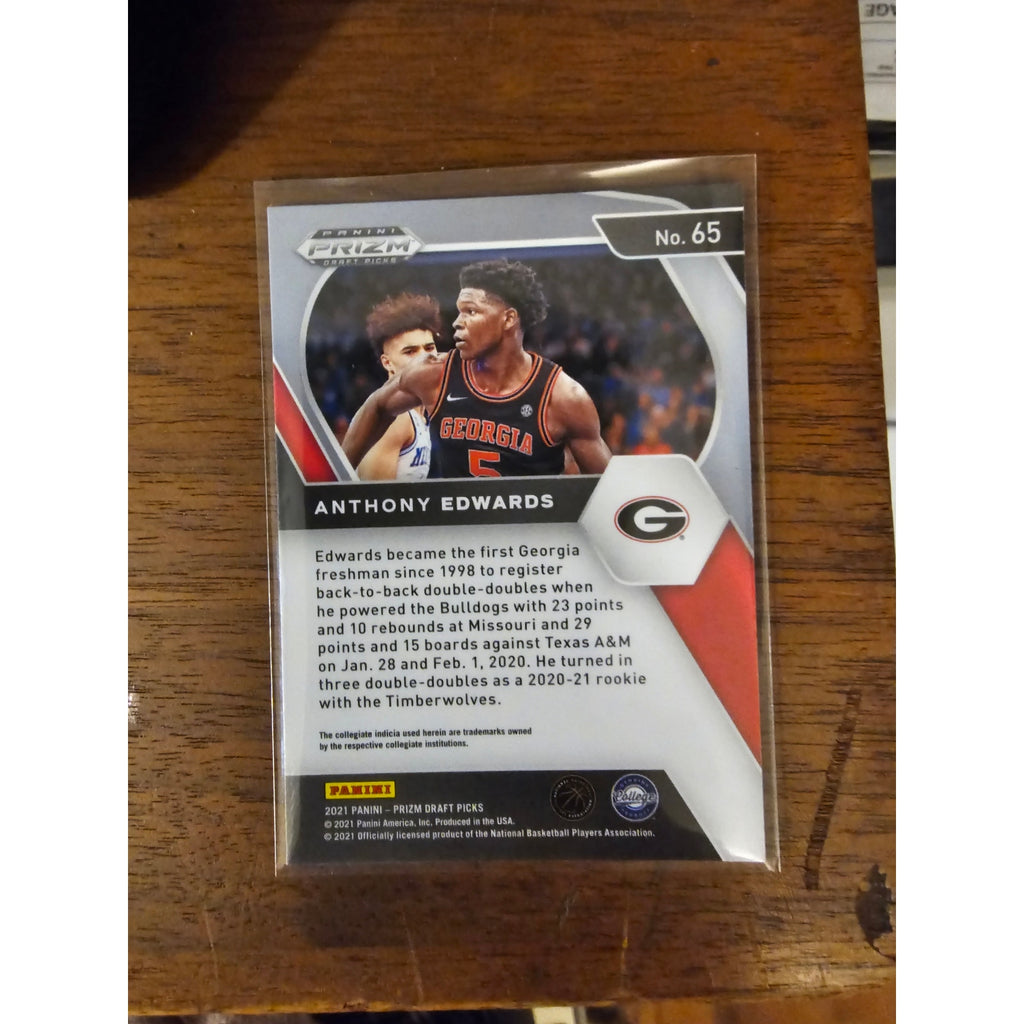 Anthony Edwards 2021 Panini Prizm Draft Picks #65 - Rookie - Timberwolves