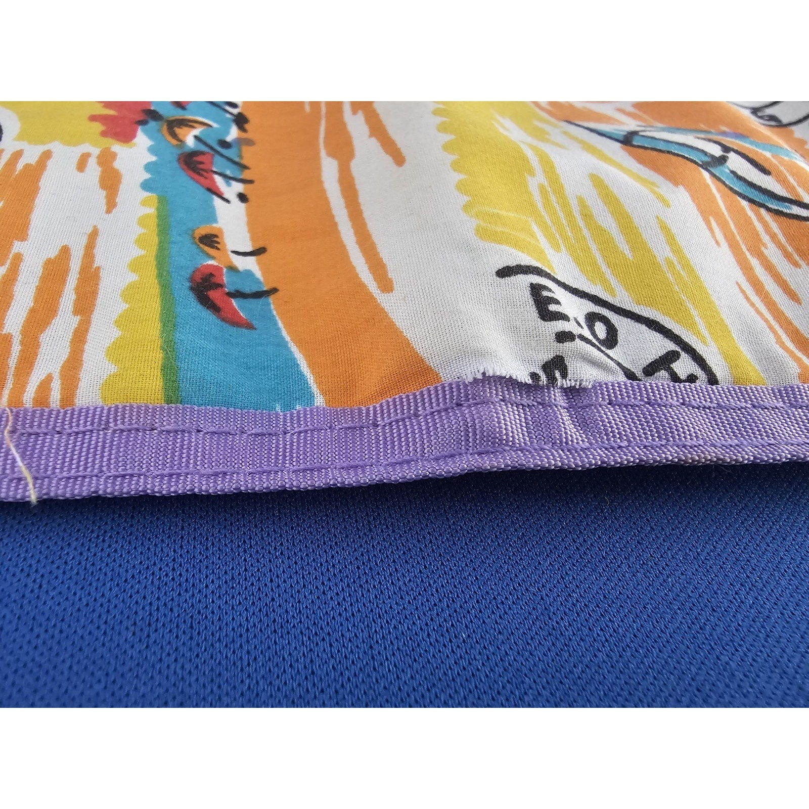 Vintage E.O Hotel - GaP - -5DEC60 - Purple Tri-Fold Wallet w/Beach Theme