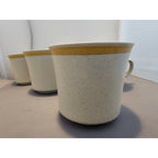 Lot of 6 Vintage Garden Festival Stoneware Beige/Yellow Coffee Cup/Mug - Japan
