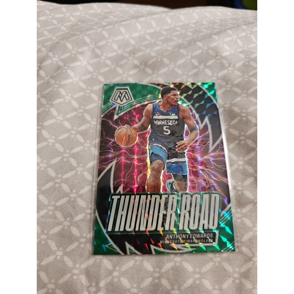 Anthony Edwards 2023-24 Panini Mosaic #5 - Thunder Lane - Green Prizm